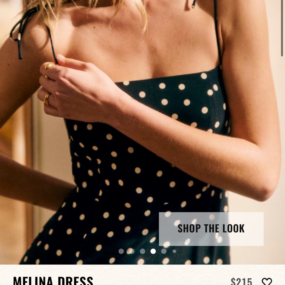 Sezane Black and White Polka Dot Midi Dress